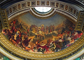 fresco painting La Madeleine church Paris
